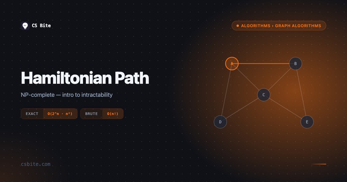 Hamiltonian Path | CS Bite