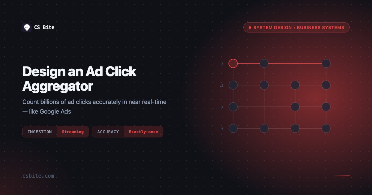 Design an Ad Click Aggregator | CS Bite